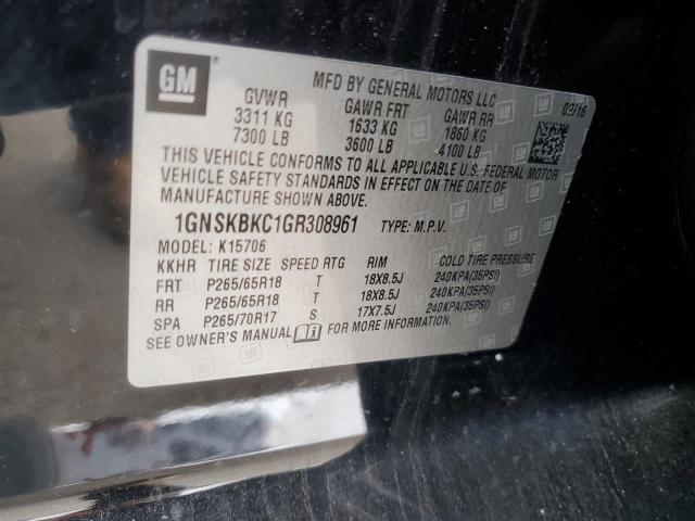 2016 CHEVROLET TAHOE K150 #3285545311