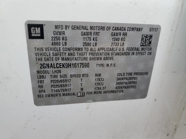 2017 CHEVROLET EQUINOX LT - 2GNALCEK9H1617590