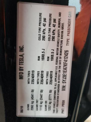 2019 TESLA MODEL 3 - 5YJ3E1EA7KF412426