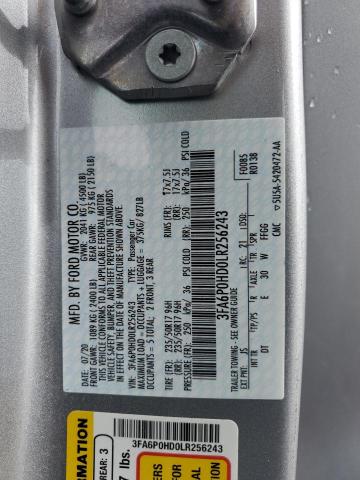 2020 FORD FUSION SE - 3FA6P0HD0LR256243