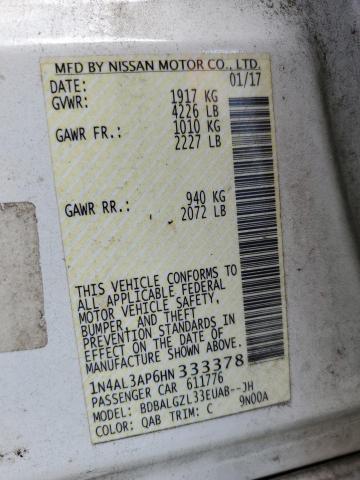 2017 NISSAN ALTIMA 2.5 - 1N4AL3AP6HN333378