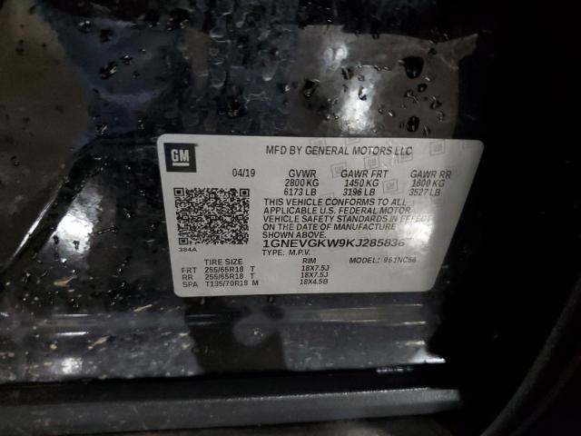 2019 CHEVROLET TRAVERSE L - 1GNEVGKW9KJ285836