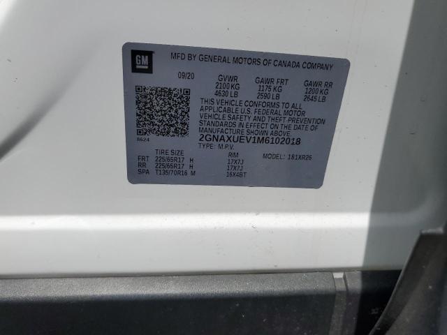 2021 CHEVROLET EQUINOX - 2GNAXUEV1M6102018