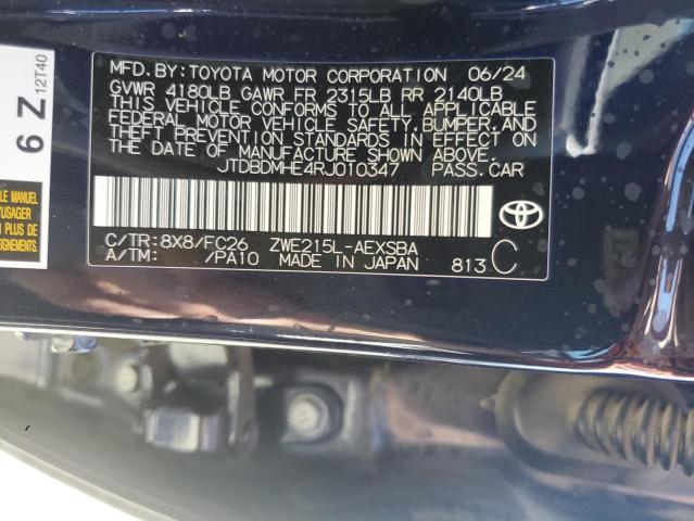 2024 TOYOTA COROLLA LE JTDBDMHE4RJ010347