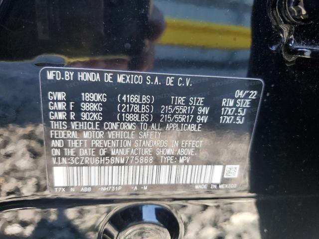 2022 HONDA HR-V EX 3CZRU6H58NM775868