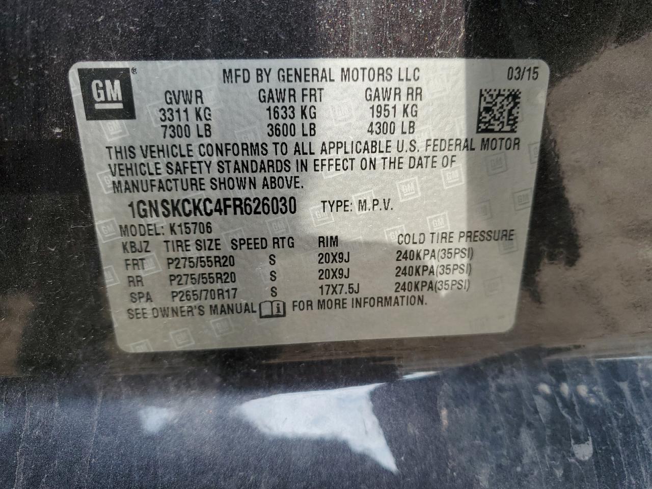 CHEVROLET TAHOE K1500 LTZ