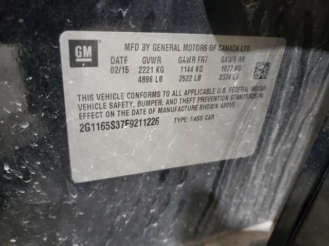 2015 CHEVROLET IMPALA LTZ 2G1165S37F9211226