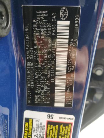 2024 TOYOTA CAMRY LE 4T1C11BK3RU129141