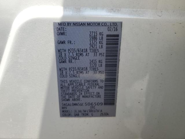 2016 INFINITI QX60 - 5N1AL0MN5GC506509