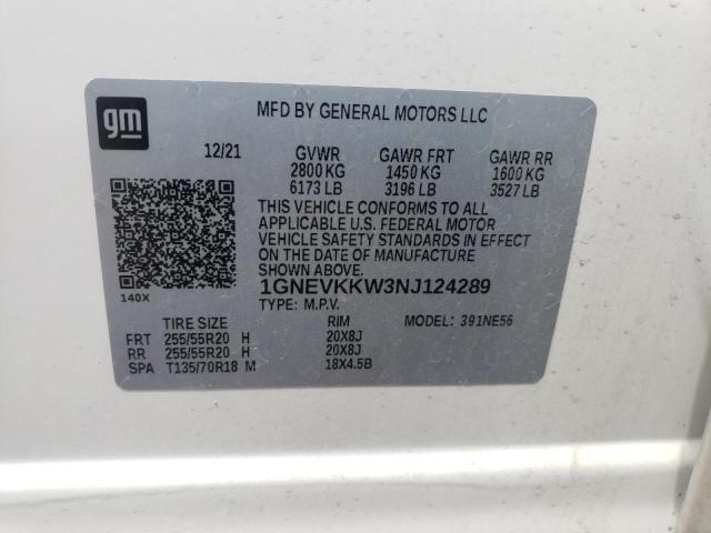 2022 CHEVROLET TRAVERSE P - 1GNEVKKW3NJ124289