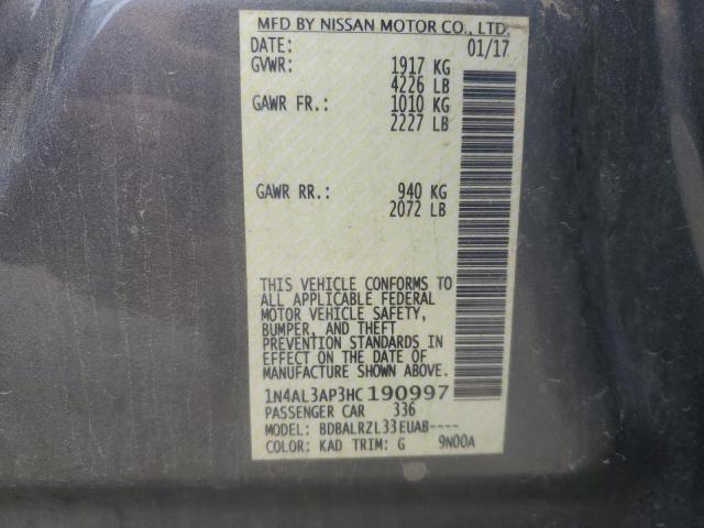 2017 NISSAN ALTIMA 2.5 - 1N4AL3AP3HC190997