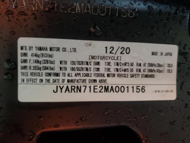 2021 YAMAHA MT09 JYARN71E2MA001156