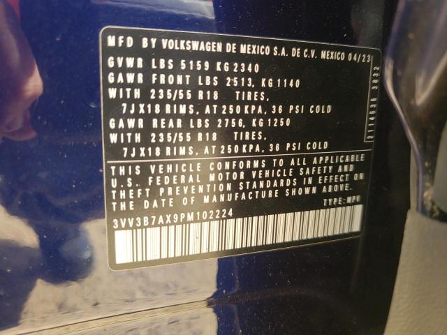 2023 VOLKSWAGEN TIGUAN SE - 3VV3B7AX9PM102224