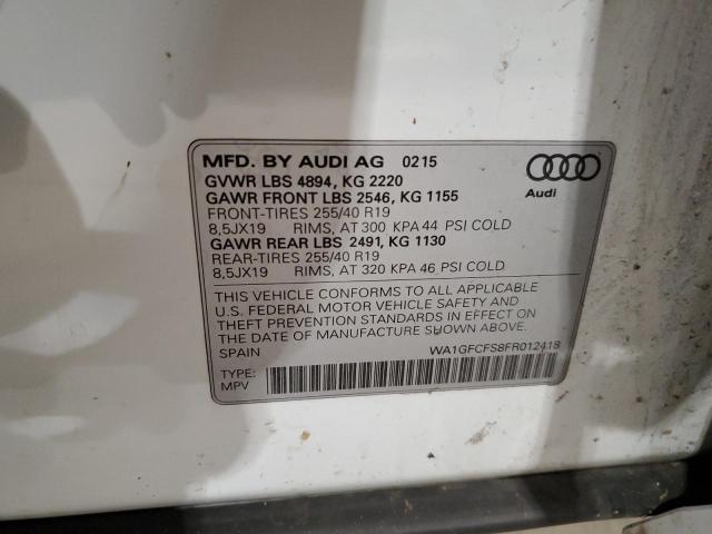 2015 AUDI Q3 PRESTIG WA1GFCFS8FR012418