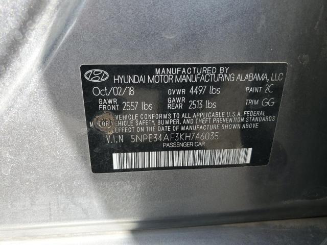 5npe34af3kh746035 - 2019 Hyundai sonata limited - #56886125