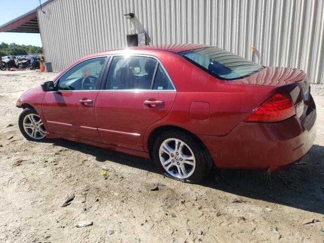 HONDA ACCORD SE 2007 red  gas 1HGCM56367A107575 photo #3