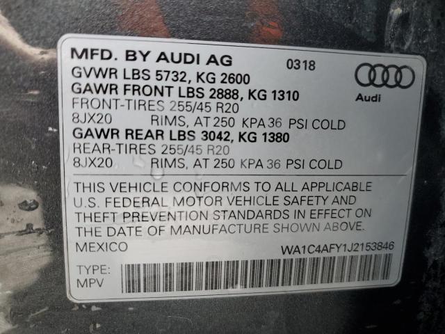 2018 AUDI SQ5 PRESTI WA1C4AFY1J2153846