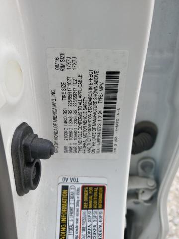 2016 HONDA CR-V EXL - 5J6RM4H77GL110194