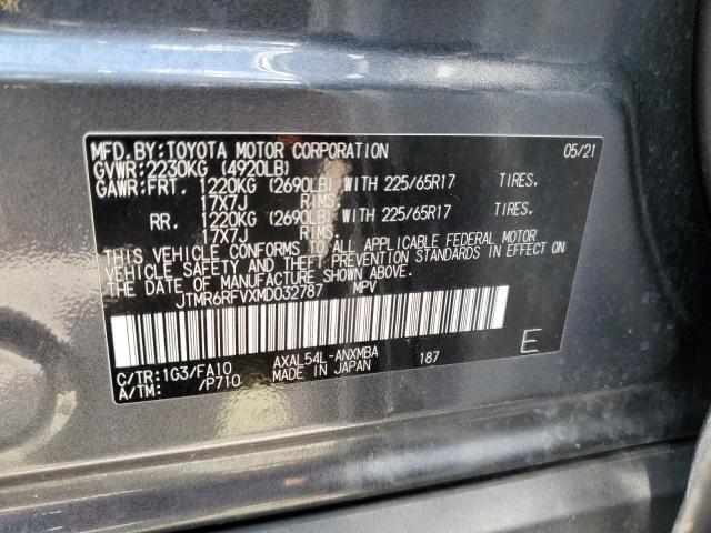 2021 TOYOTA RAV4 XLE - JTMR6RFVXMD032787