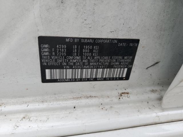 2019 SUBARU IMPREZA SP 4S3GTAM60K3714917