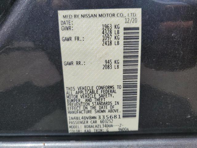 2021 NISSAN ALTIMA SV - 1N4BL4DV8MN335681