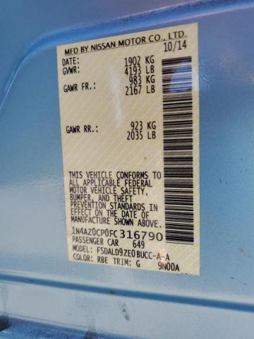2015 NISSAN LEAF S 1N4AZ0CP0FC316790