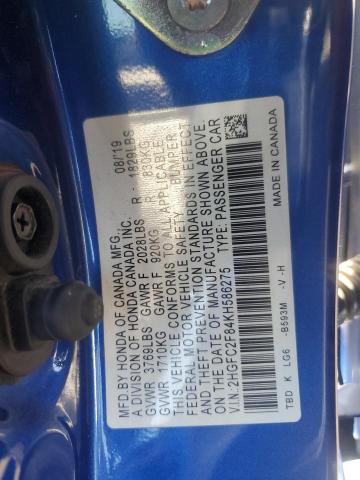 2019 HONDA CIVIC SPOR - 2HGFC2F84KH586275