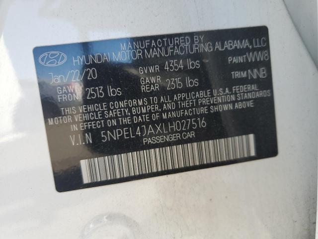 2020 HYUNDAI SONATA SEL 5NPEL4JAXLH027516