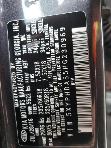 2017 KIA SORENTO EX - 5XYPHDA55HG230969