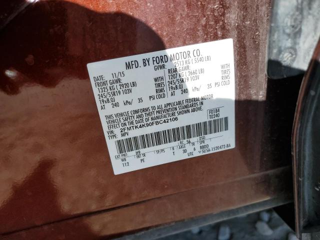 2015 FORD EDGE TITAN 2FMTK4K90FBC42106