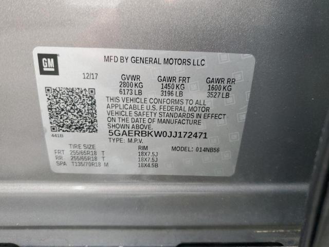 2018 BUICK ENCLAVE ES 5GAERBKW0JJ172471