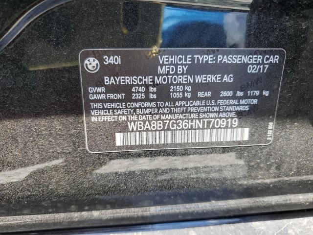 2017 BMW 340 XI WBA8B7G36HNT70919