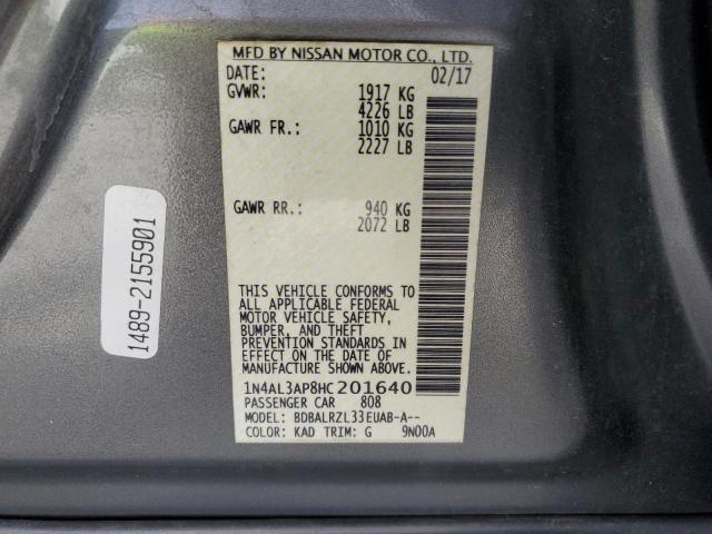 2017 NISSAN ALTIMA 2.5 - 1N4AL3AP8HC201640