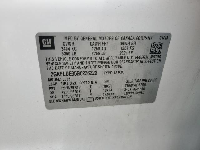 2016 GMC TERRAIN SL - 2GKFLUE35G6236323