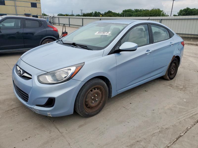 HYUNDAI ACCENT GLS 2012 blue sedan 4d gas KMHCT4AE8CU218234 photo #1