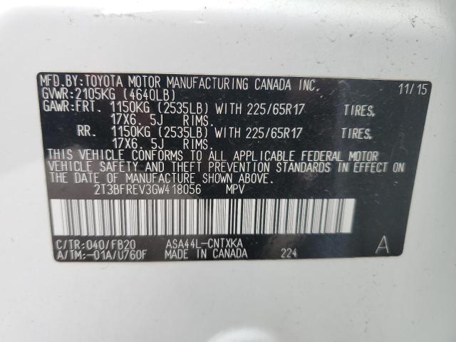 2016 TOYOTA RAV4 LE - 2T3BFREV3GW418056