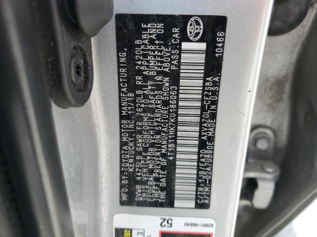 2019 TOYOTA CAMRY L - 4T1B11HK7KU186063
