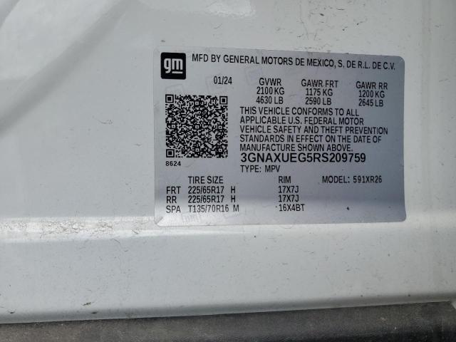 2024 CHEVROLET EQUINOX LT - 3GNAXUEG5RS209759
