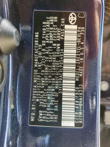 2020 TOYOTA COROLLA LE - 5YFEPRAEXLP054934