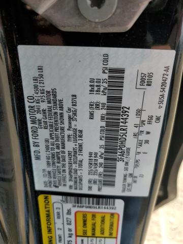 2020 FORD FUSION SE - 3FA6P0HD5LR144392