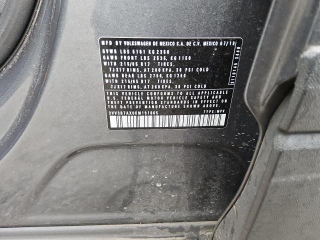 2019 VOLKSWAGEN TIGUAN SE - 3VV3B7AX0KM191805