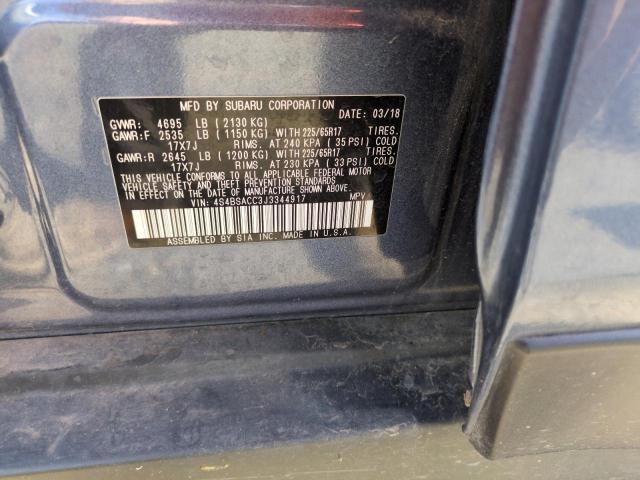 2018 SUBARU OUTBACK 2. - 4S4BSACC3J3344917