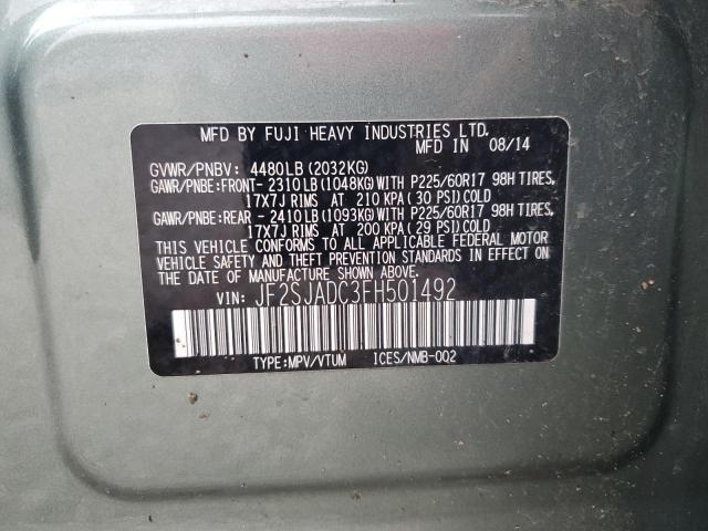2015 SUBARU FORESTER 2 - JF2SJADC3FH501492