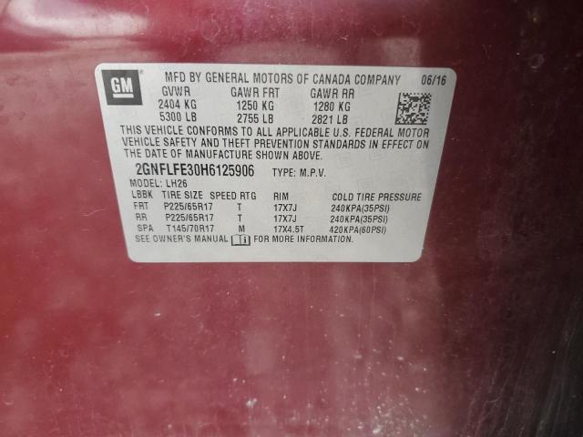 2017 CHEVROLET EQUINOX LT - 2GNFLFE30H6125906