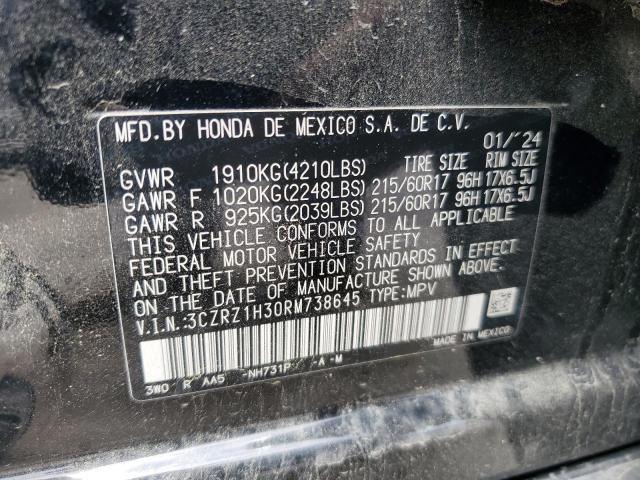 2024 HONDA HR-V LX 3CZRZ1H30RM738645