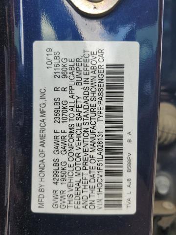 2020 HONDA ACCORD EXL - 1HGCV1F51LA026131