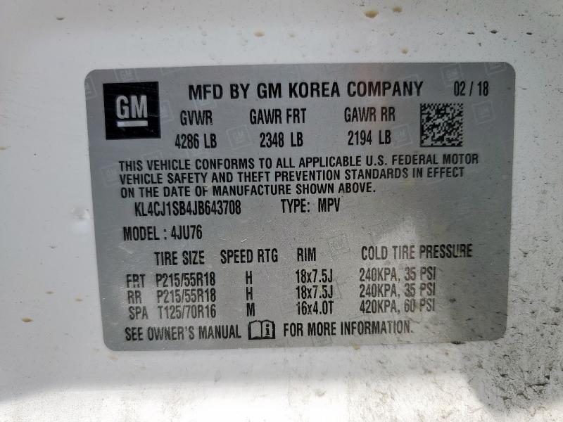 2018 BUICK ENCORE SPO KL4CJ1SB4JB643708