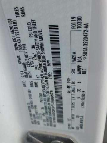 1FMCU0GX9FUA89875 2015 FORD ESCAPE