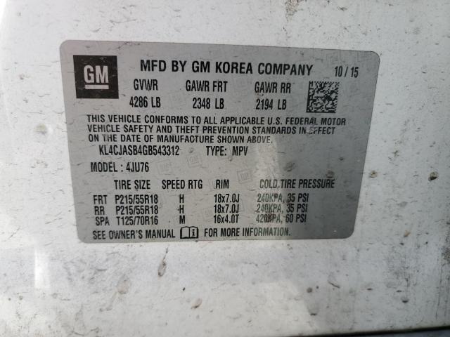 2016 BUICK ENCORE - KL4CJASB4GB543312