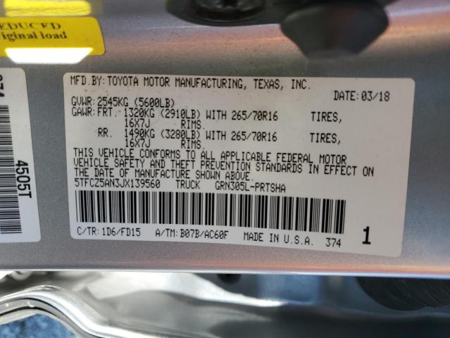 2018 TOYOTA TACOMA DOU - 5TFCZ5AN3JX139560